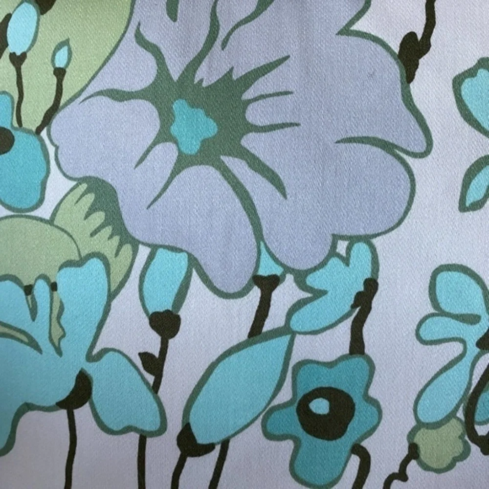 Custom Made Blue and Green Floral Pillow Cover